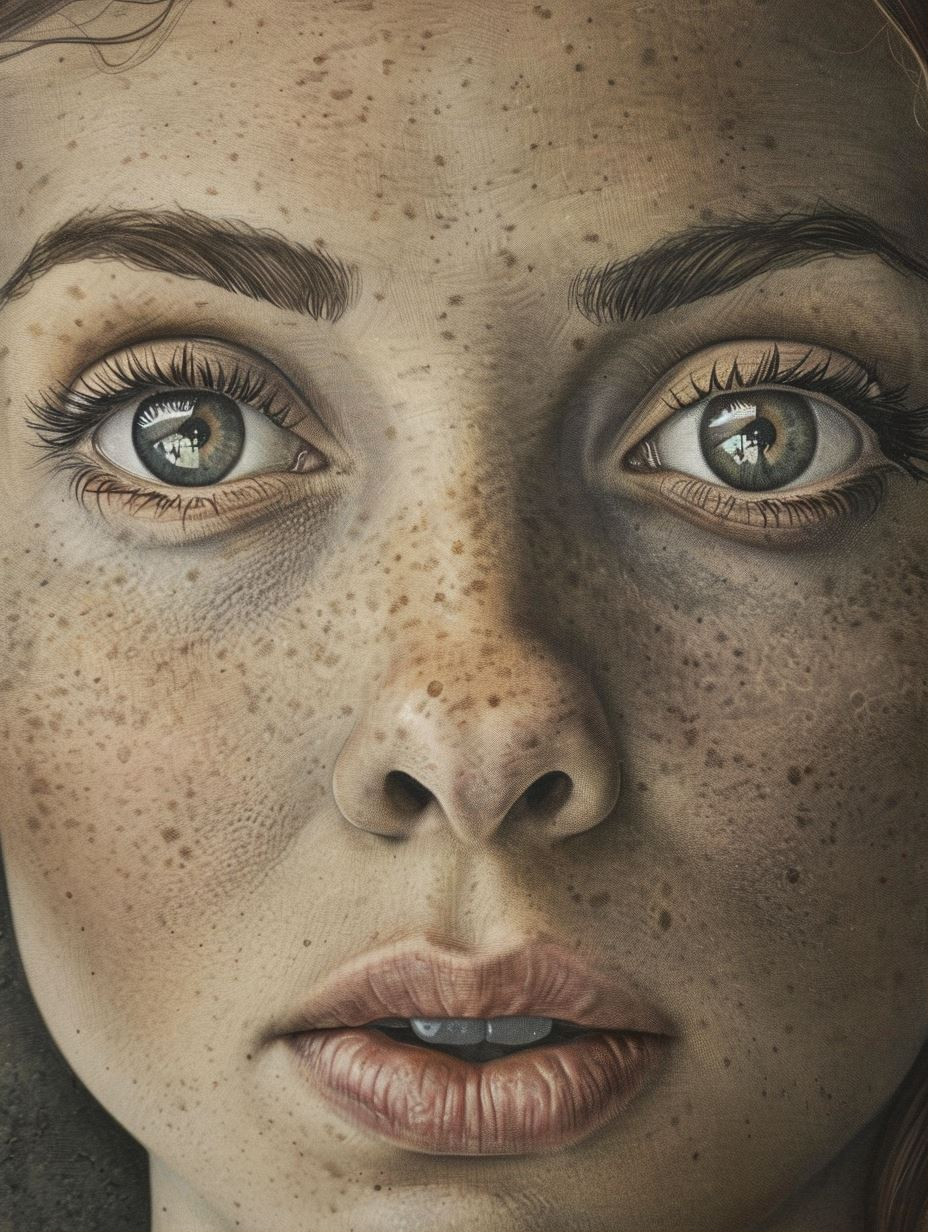 Hyperreal Freckled Gaze - Image 1