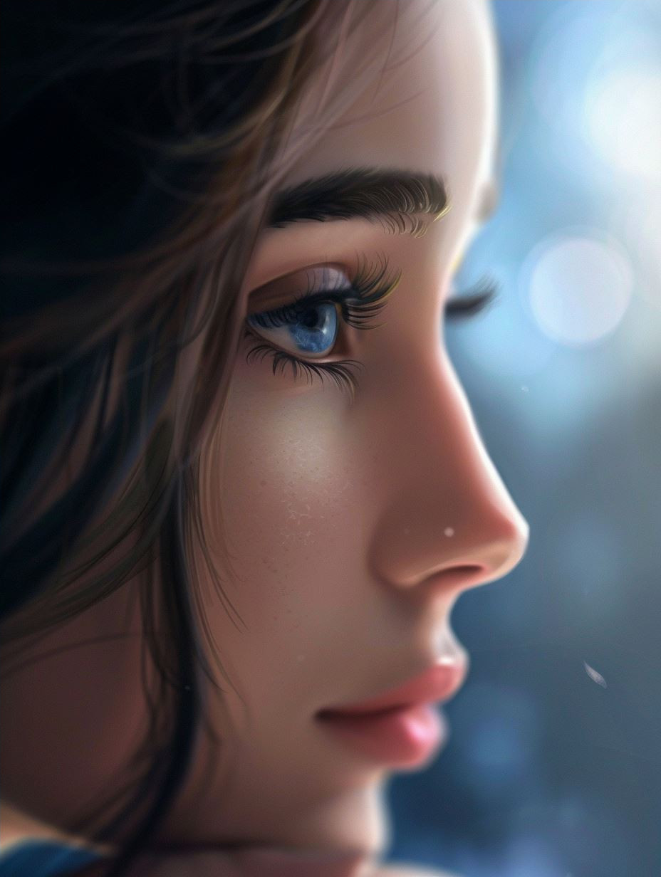 Ethereal Gazes: A Study in Digital Beauty - Image 4