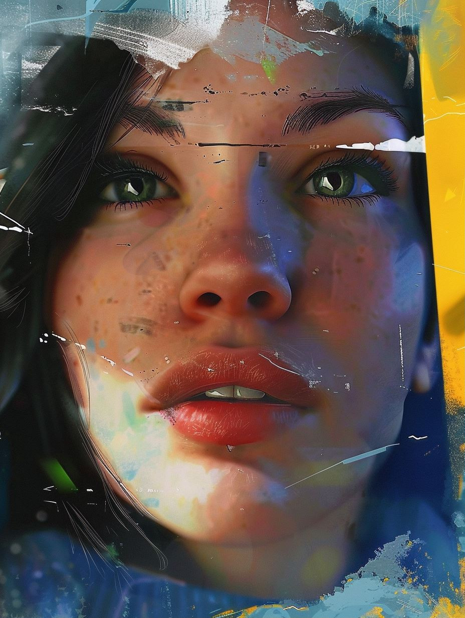 Abstract Digital Portraiture Fusion - Image 1