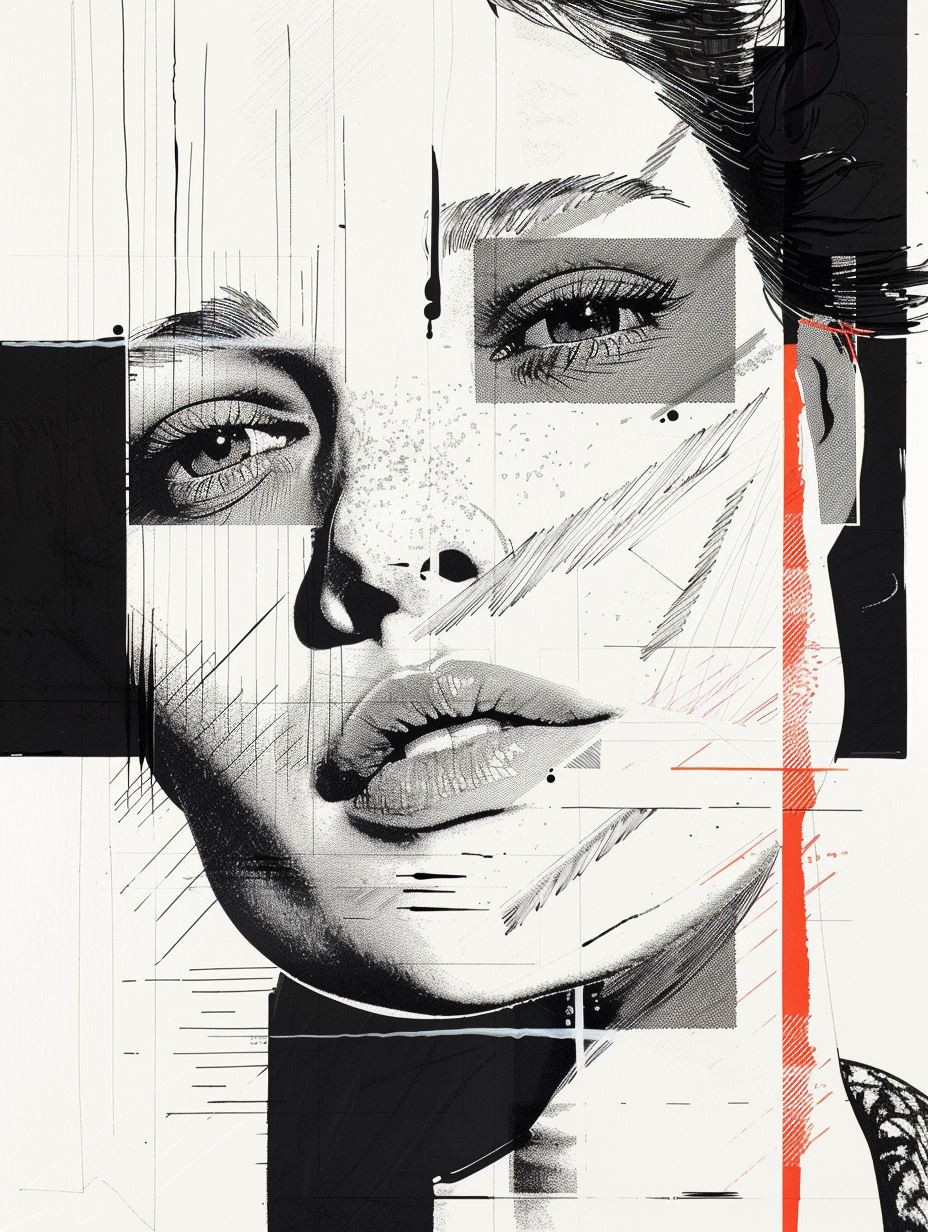 Fragmented Portraits in Monochrome - Image 1