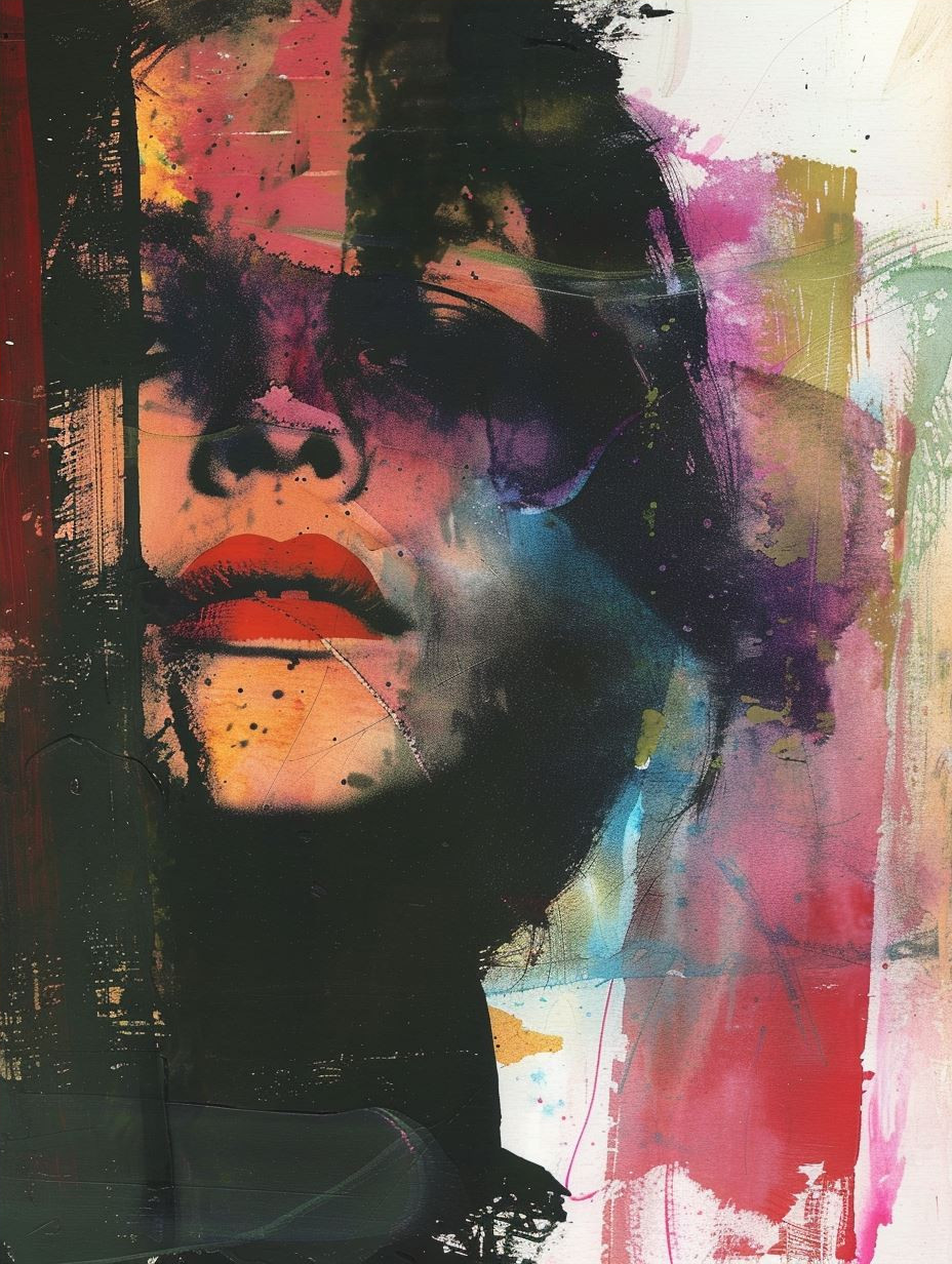 Abstract Neon Portrait Fragment - Image 4