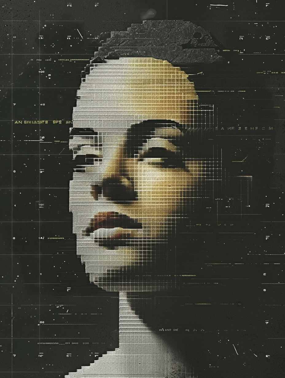 Digital Blueprint Portraiture Study - Image 4