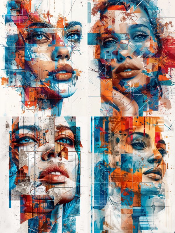 Fragmented Soul Digital Portraits