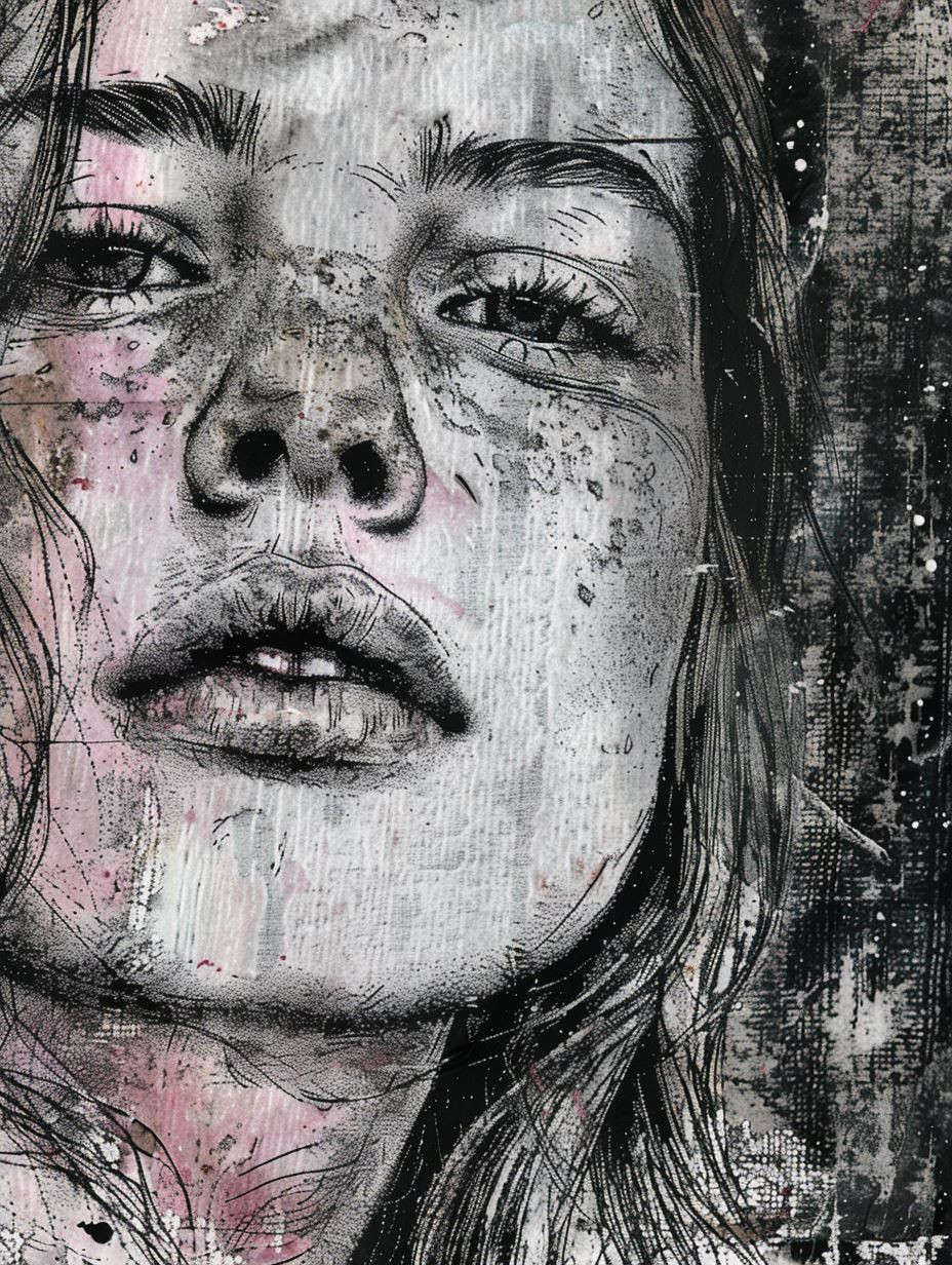 Gritty Charcoal Portrait Study - Image 4