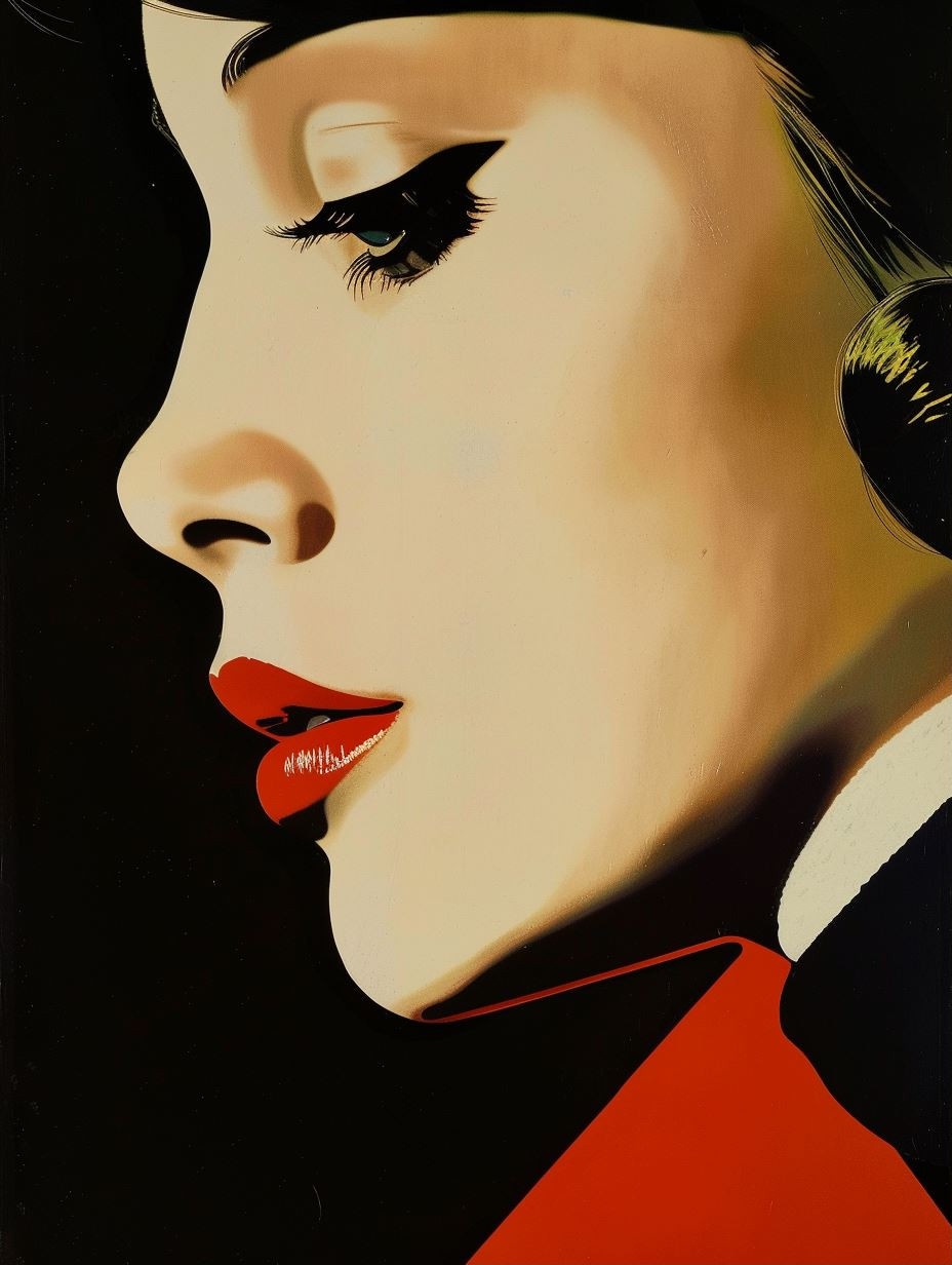Crimson Gazes: A Study in Contrast - Image 1