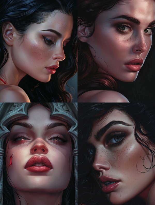 Ethereal Gazes of Dark Elegance