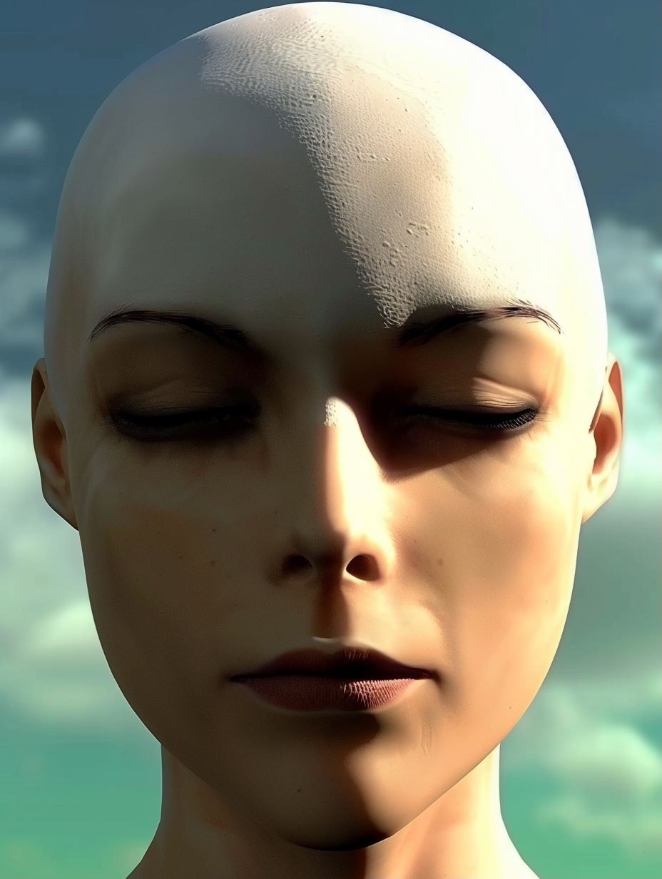 Serene Ethereal Minimalist Portrait