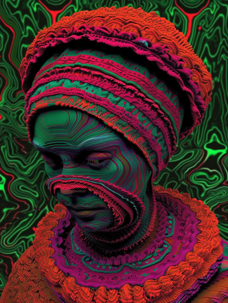 Neon Psychedelic Dream Portrait - Image 4