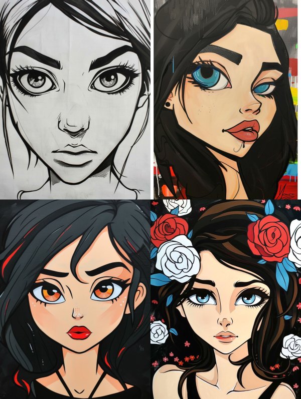 Stylized Modern Portrait Art Study