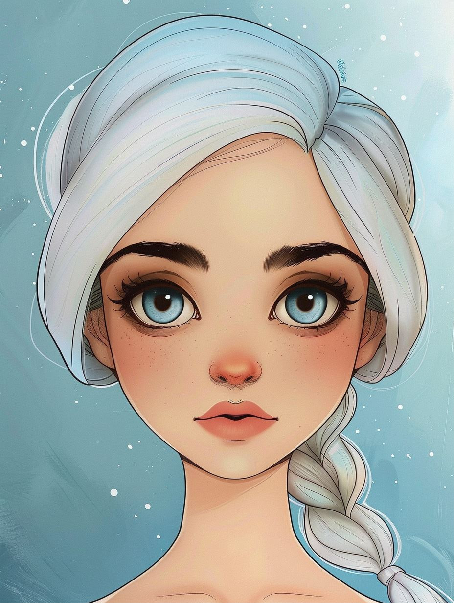 Ethereal Frost Maiden Portrait