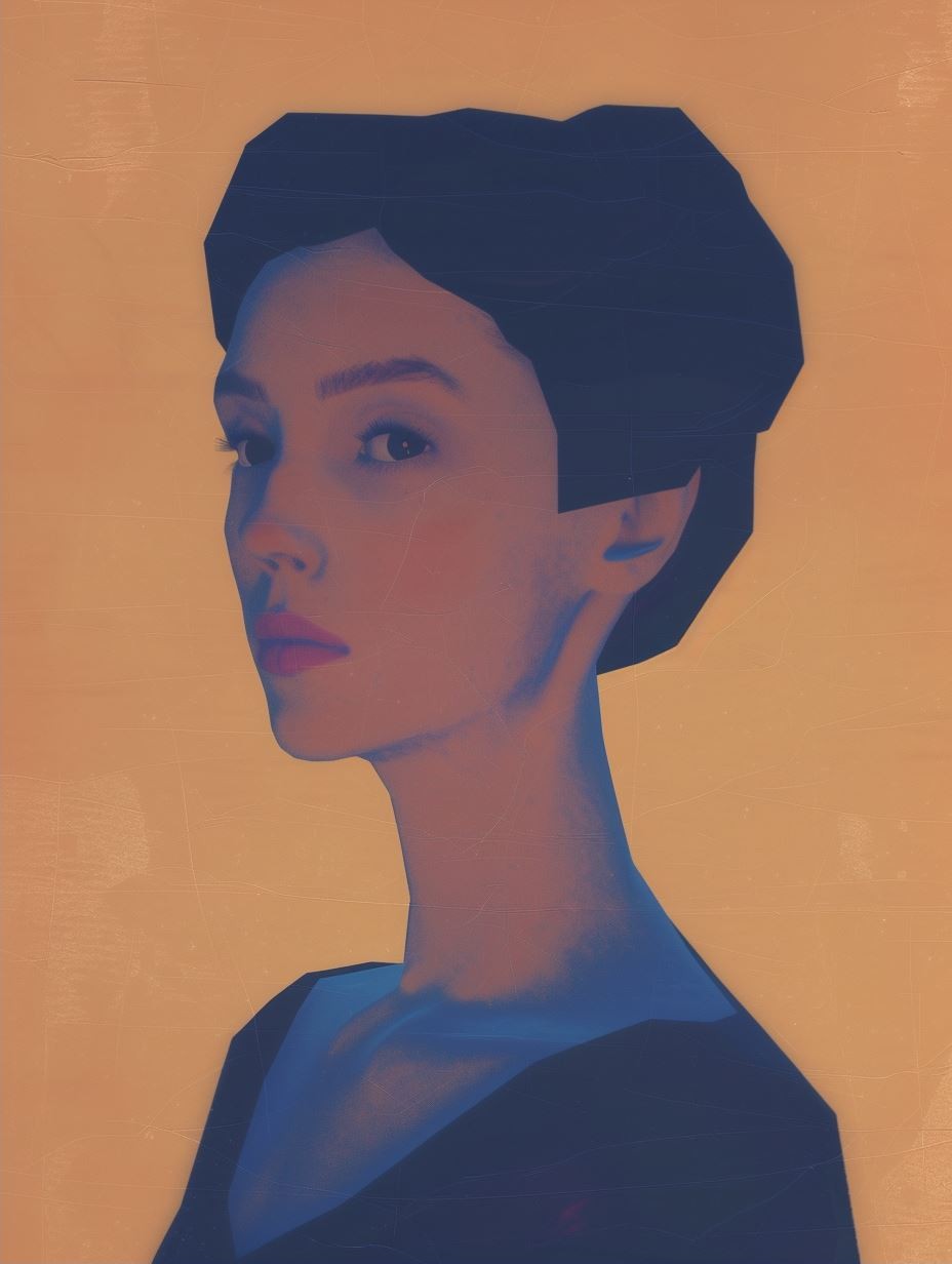 Monochromatic Blue Ethereal Gaze - Image 2