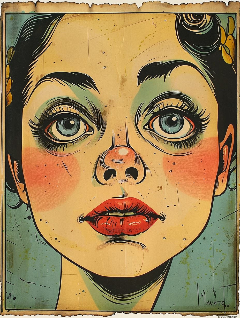 Vintage Stylized Female Portraiture - Image 1