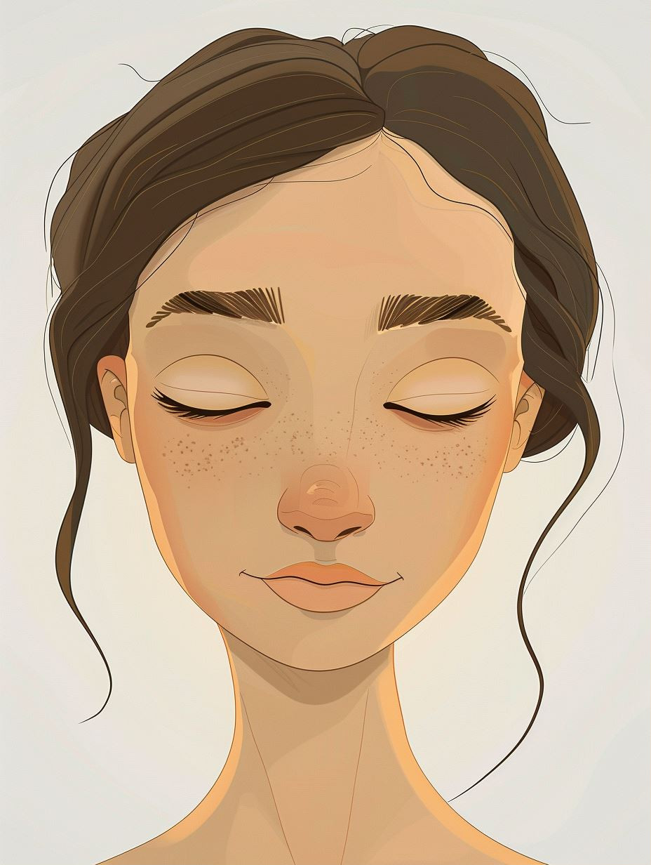 Ethereal Gaze: A Digital Portrait Study - Image 1
