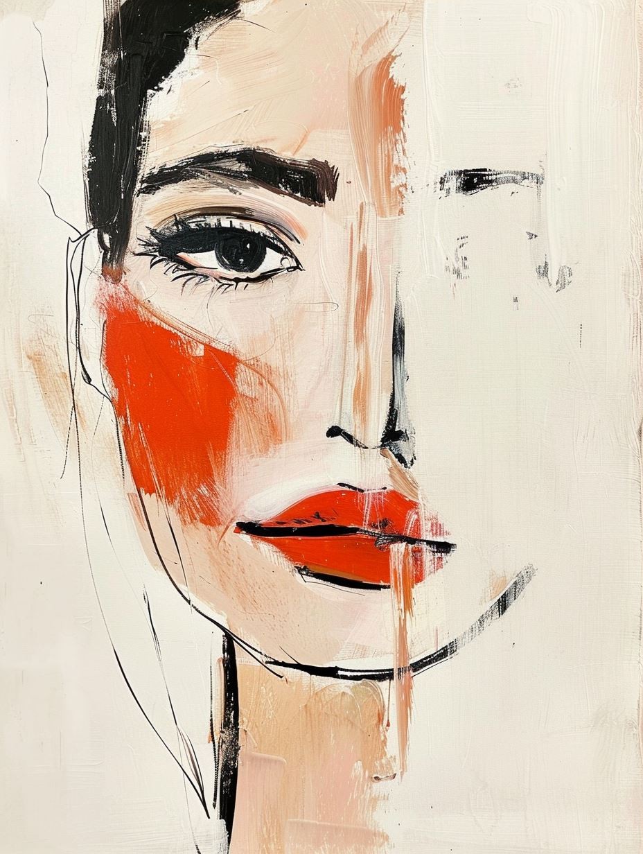 Ethereal Brushstroke Portrait - Image 3