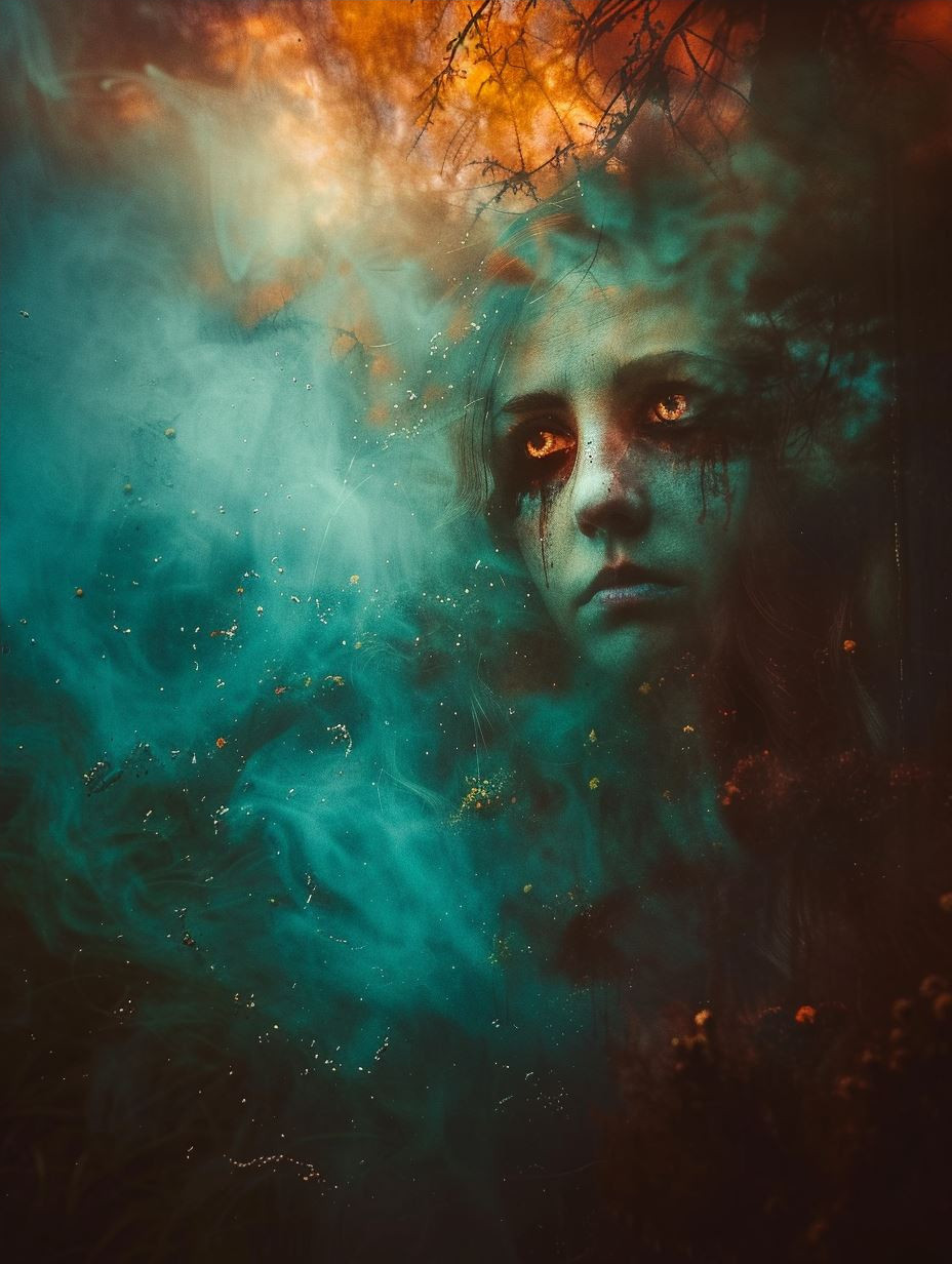 Ethereal Portraits in Cosmic Smoke - Image 4