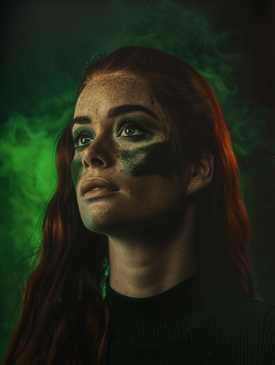 Emerald Gaze Neon Mysticism - Image 2