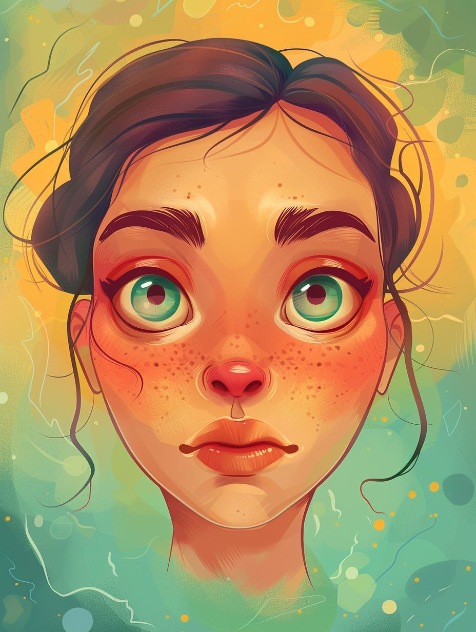 Whimsical Gazes of a Freckled Muse - Image 2