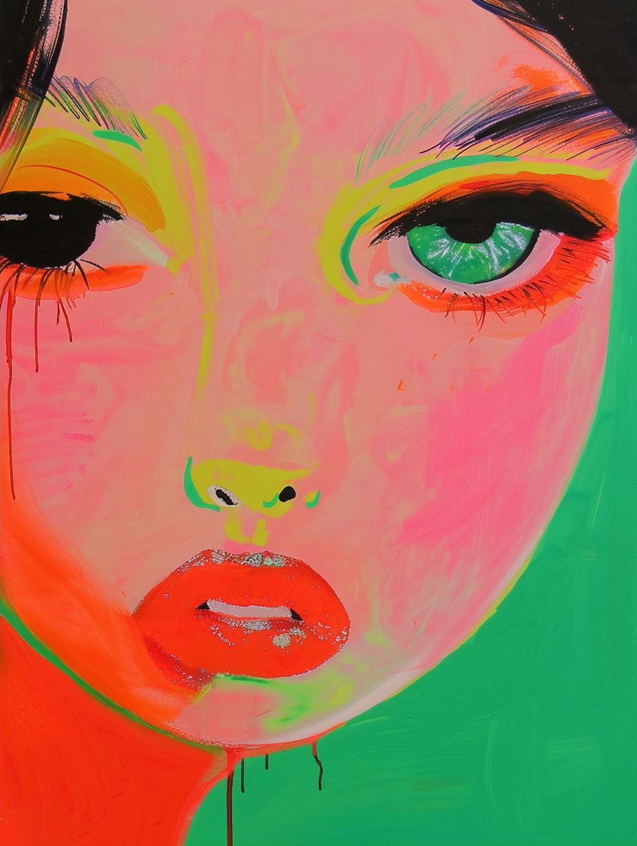 Neon Dreams Surreal Portraiture - Image 2