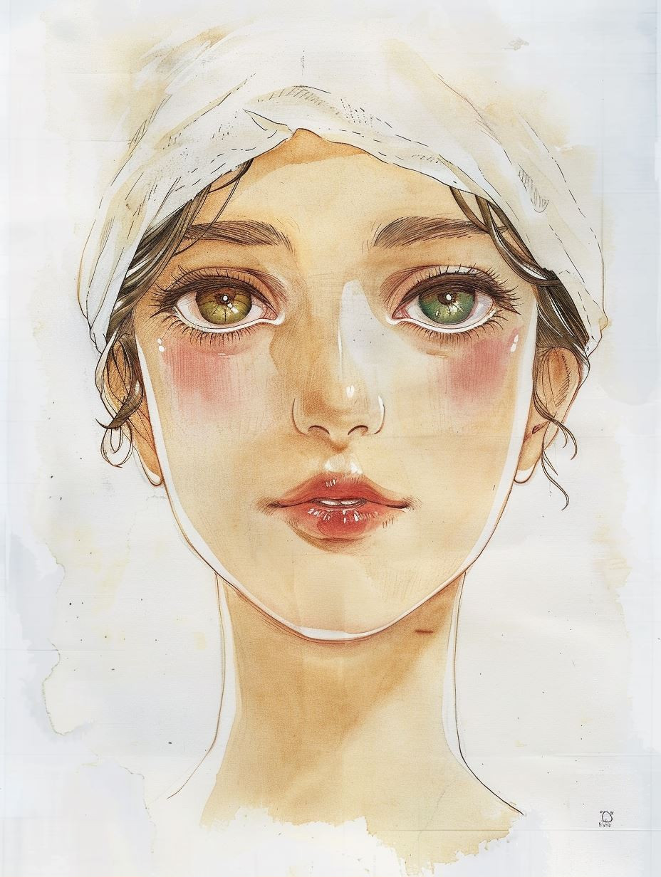 Ethereal Gazes in Watercolor - Image 2