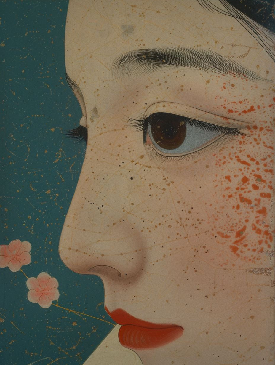 Ethereal Asian Portrait Collage - Image 3