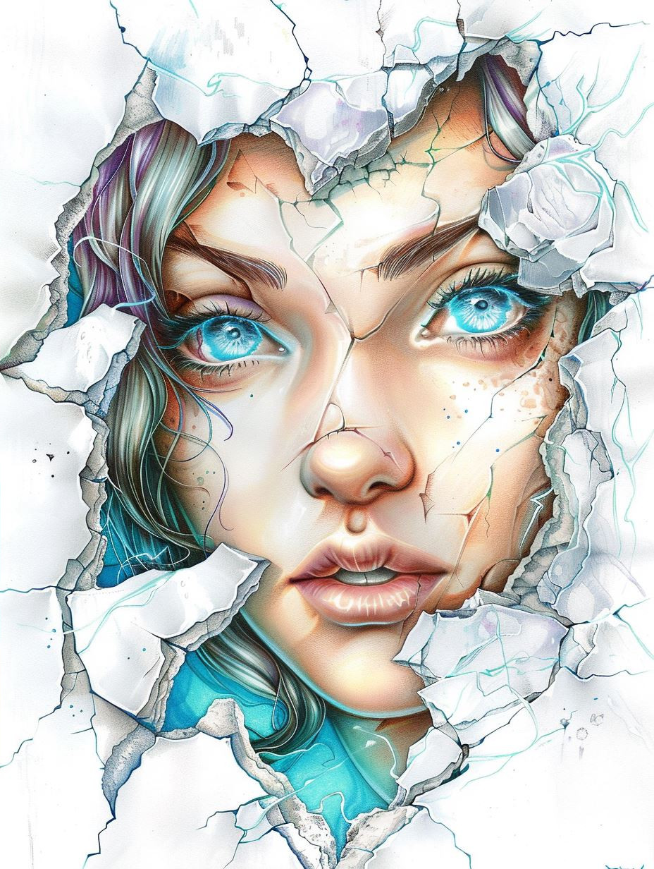 Ethereal Portraits of Azure Spirits - Image 4