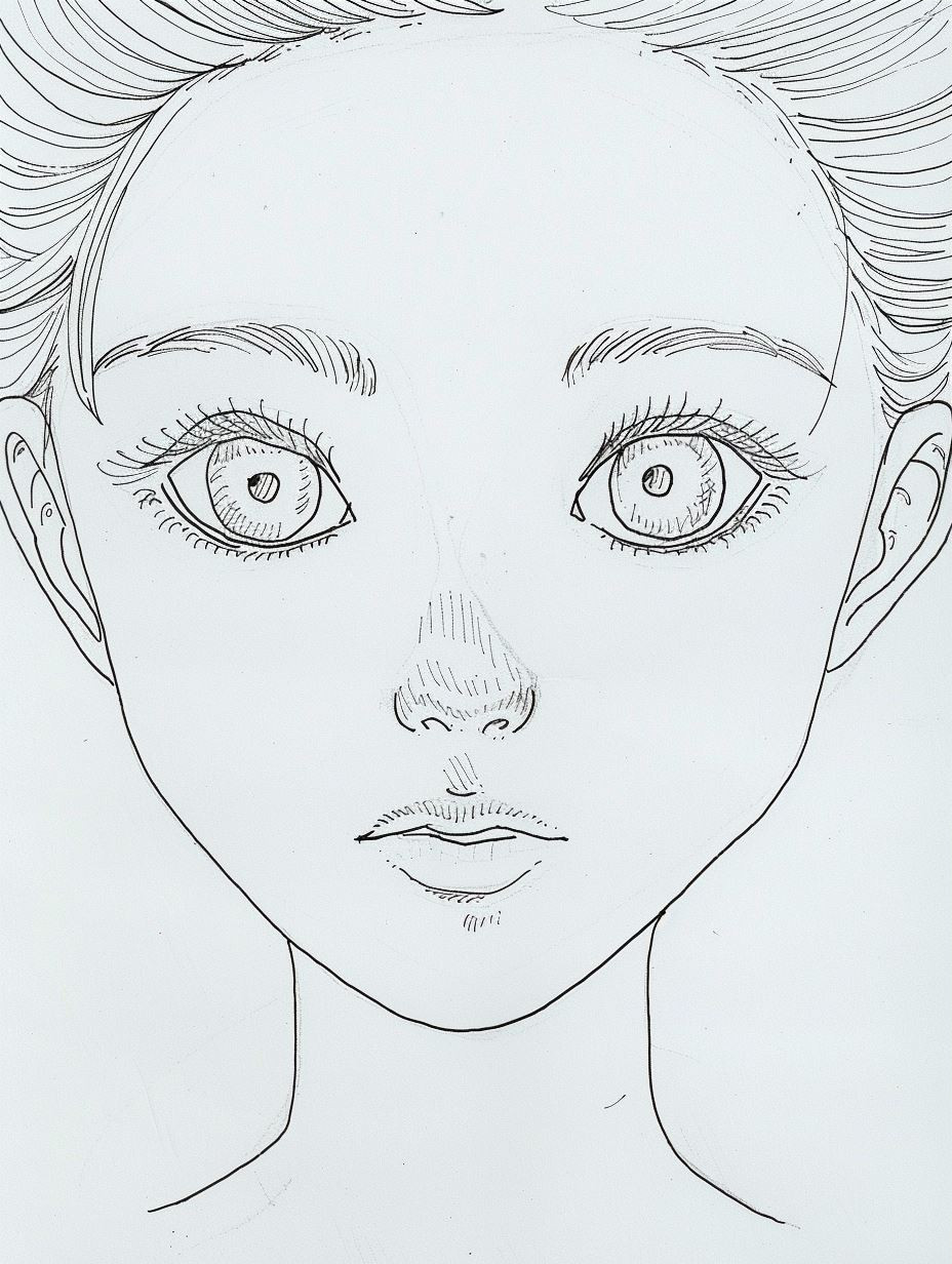 Ethereal Pencil Portrait Study - Image 3