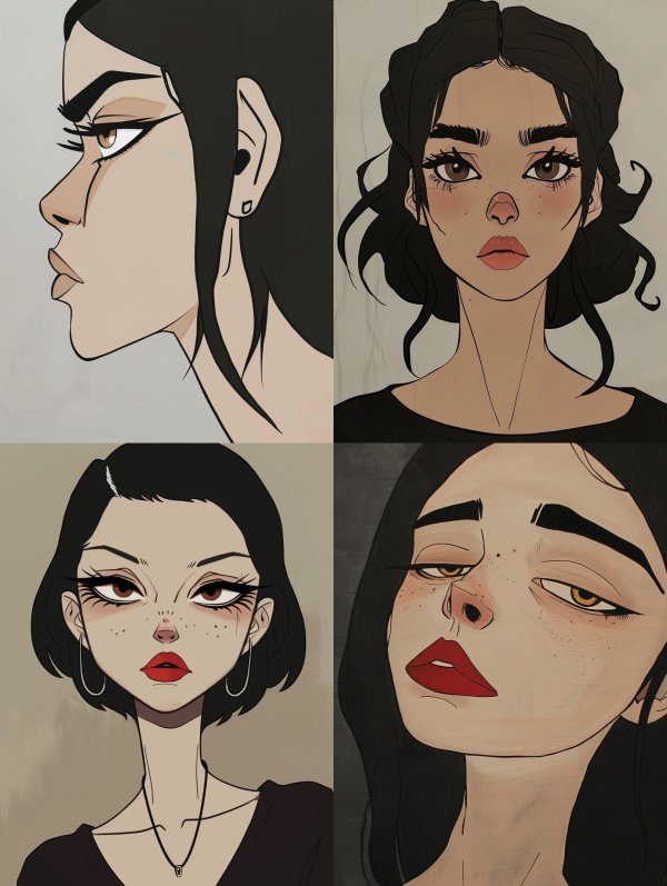 Modern Digital Portraits of Stylized Women