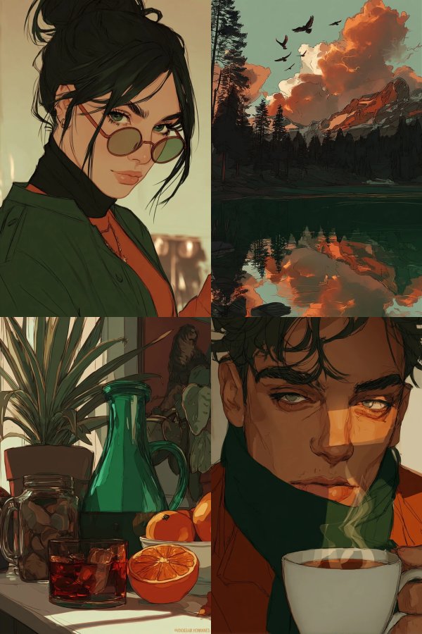 Autumnal Moods: A Digital Art Collage