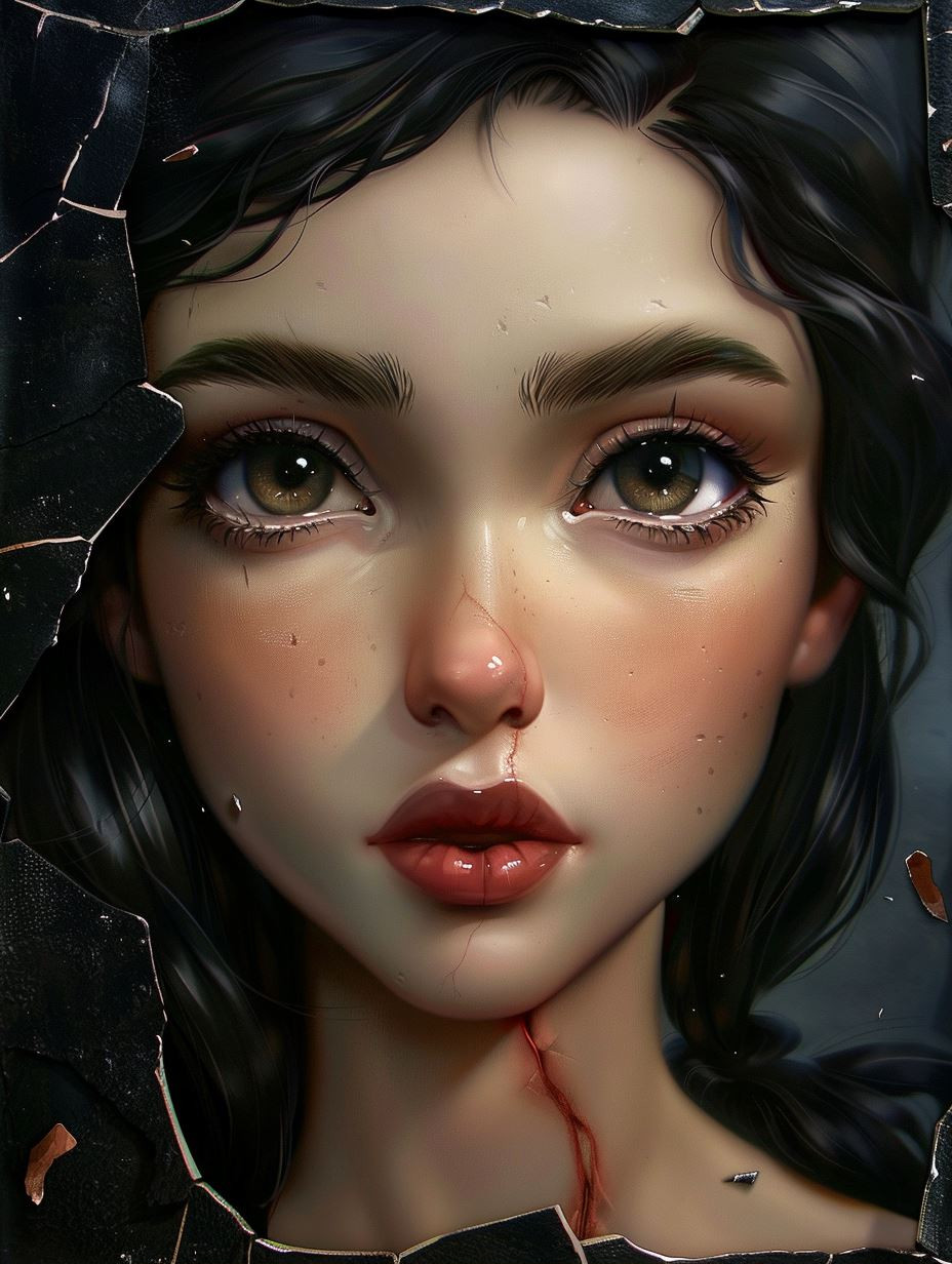 Digital Portraits of Stylized Female Faces - Image 2