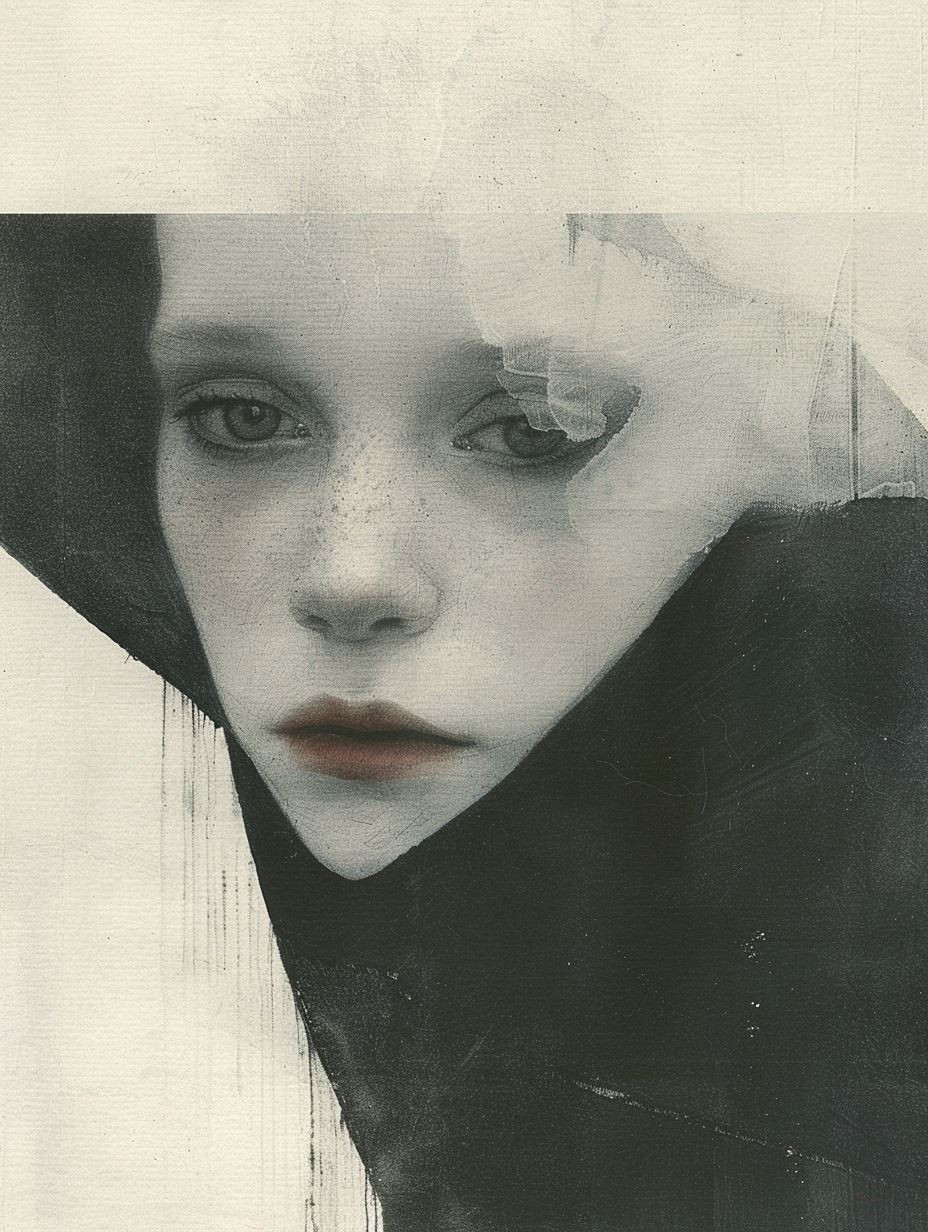 Ethereal Noir Portrait Collage - Image 4