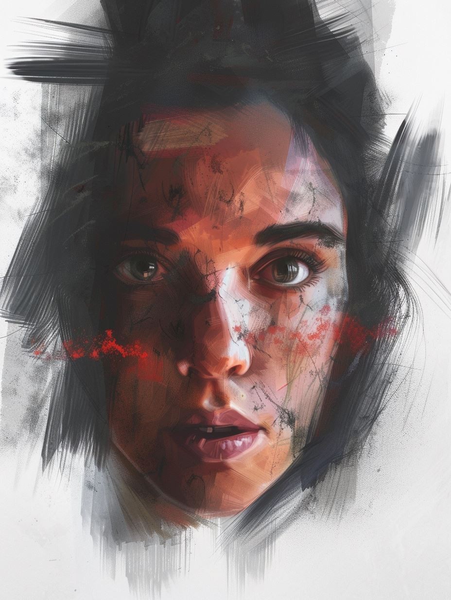 Gritty Digital Expressionist Portrait