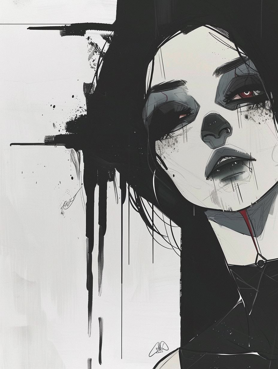 Dark Ink Gothic Portraiture