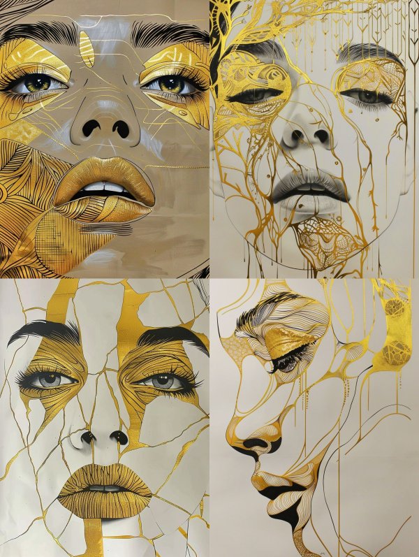 Gilded Fragments of Human Emotion