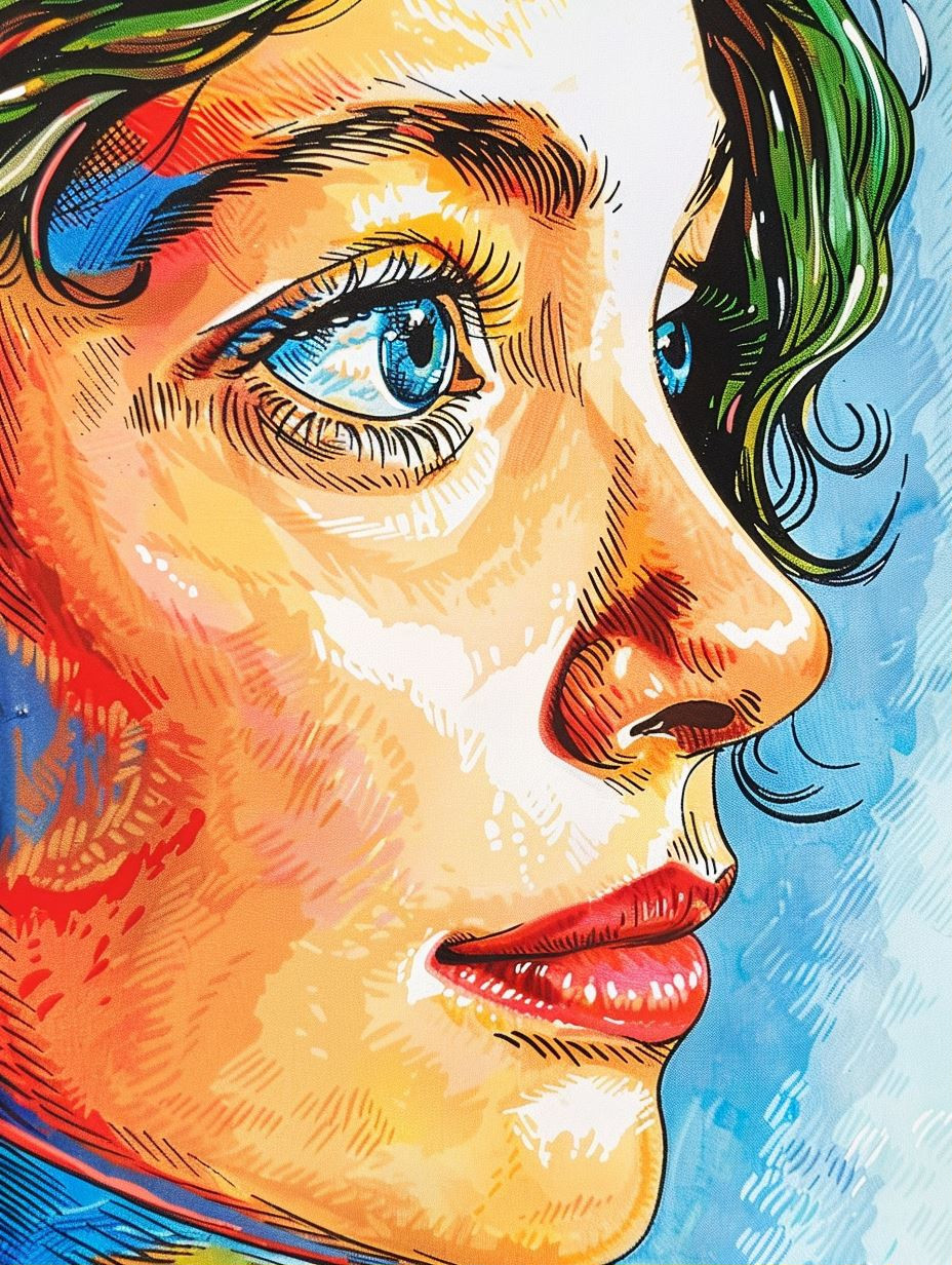 Vibrant Visions of a Woman's Gaze - Image 1