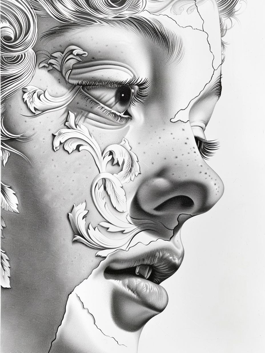 Surrealist Graphite Portrait Studies - Image 1
