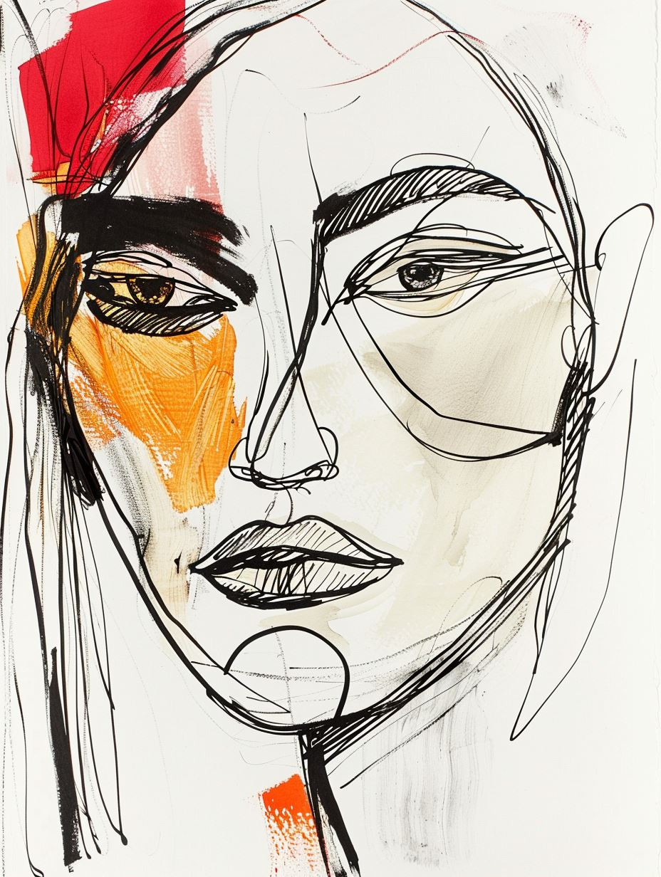 Abstract Continuous Line Portraits - Image 1
