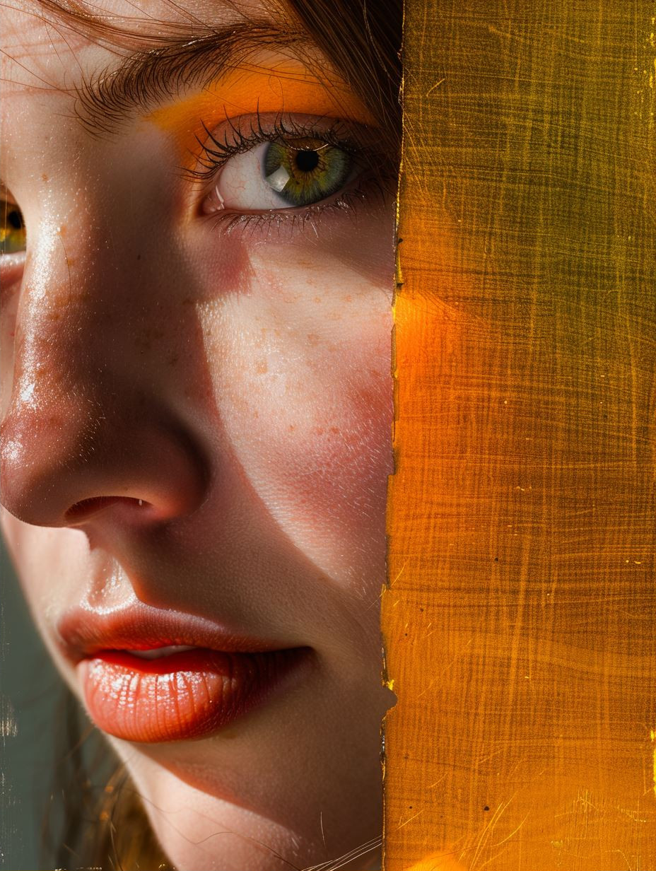 Fragmented Portraits in Amber Light - Image 2