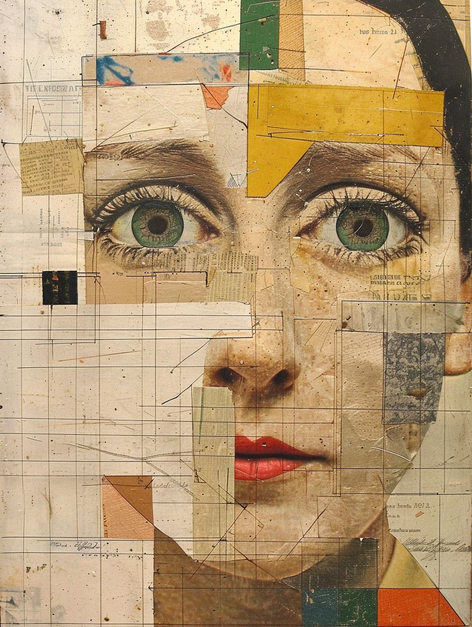 Fragmented Gazes: A Collage of Faces - Image 4