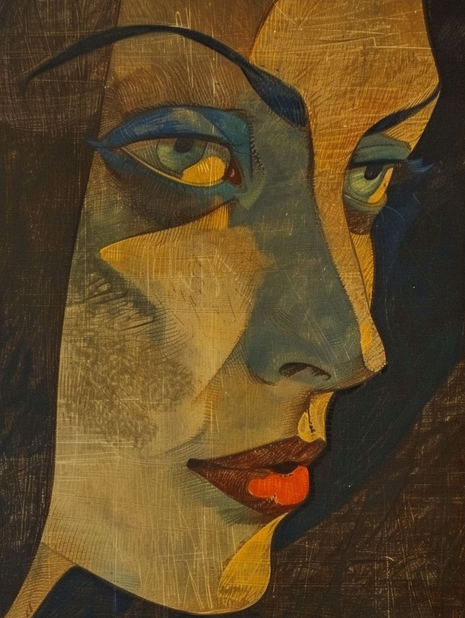 Gilded Shadow Portrait - Image 3