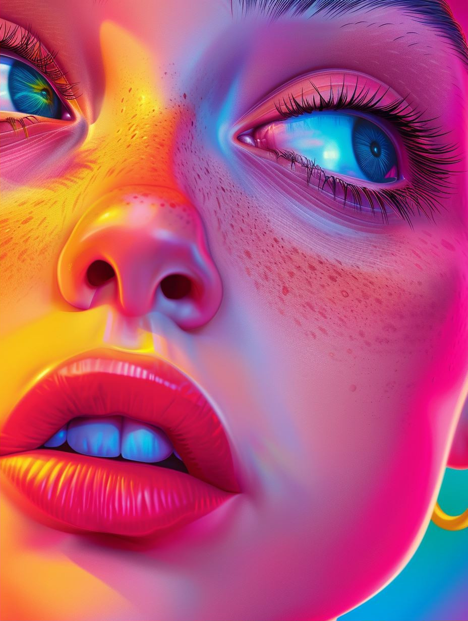 Neon Prism Portrait Glow - Image 2