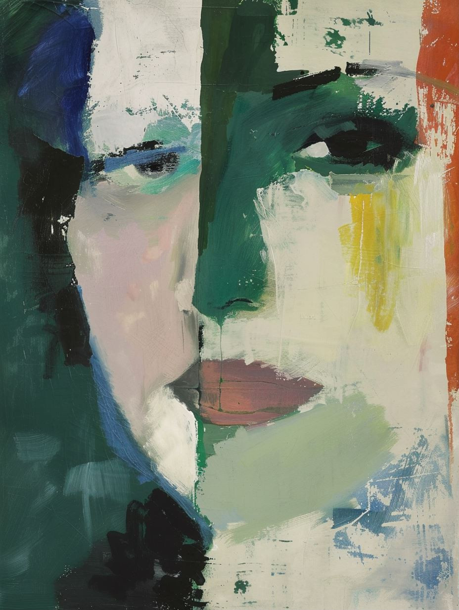 Fragmented Gaze in Abstract Color - Image 1