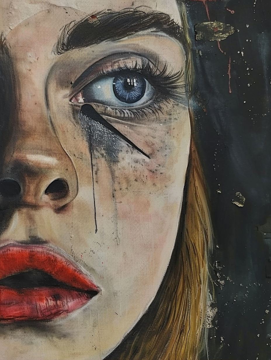 Melancholic Canvas Gaze - Image 1