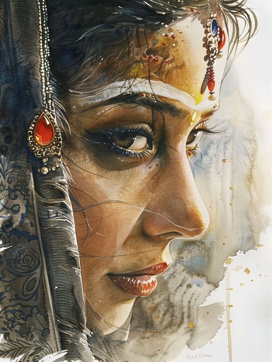 Whispers of the Soul: Watercolor Portraits - Image 3