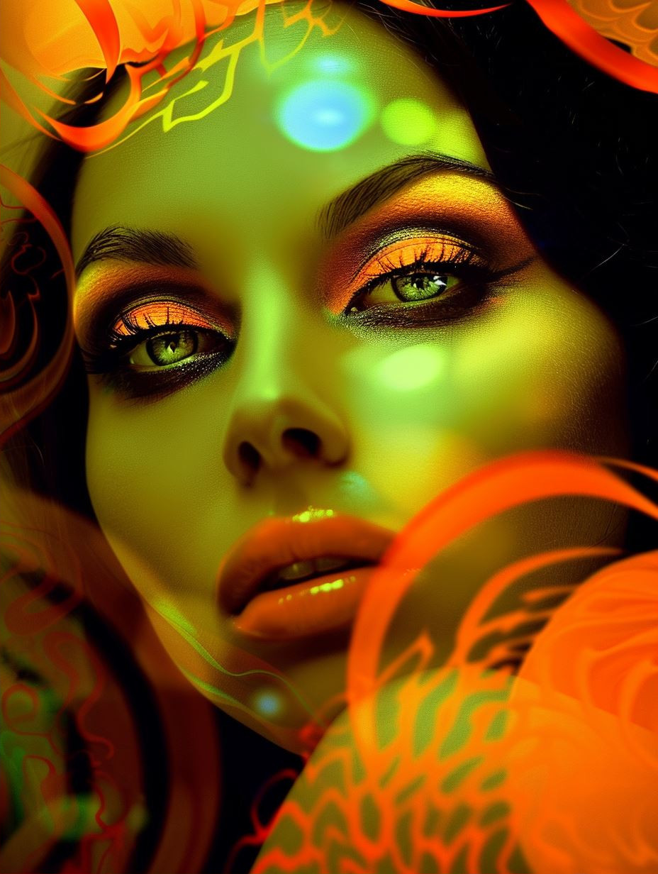 Neon Glow Cybernetic Portraits - Image 2