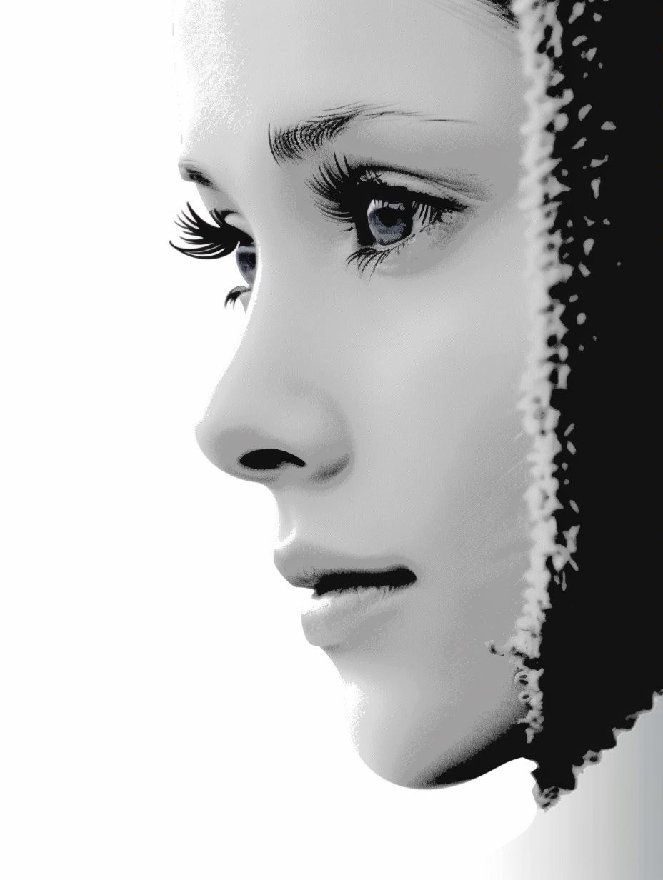 Minimalist Manga Ink Portrait - Image 3