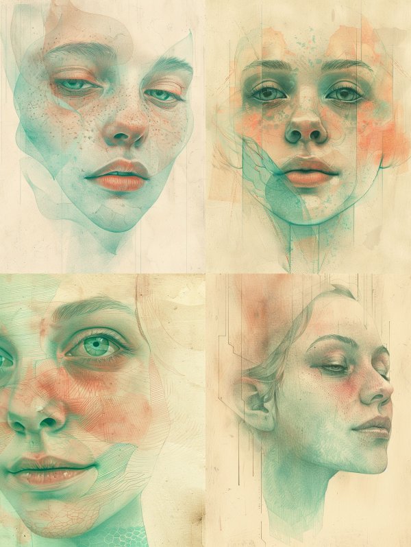 Ethereal Layers of Teal Serenity