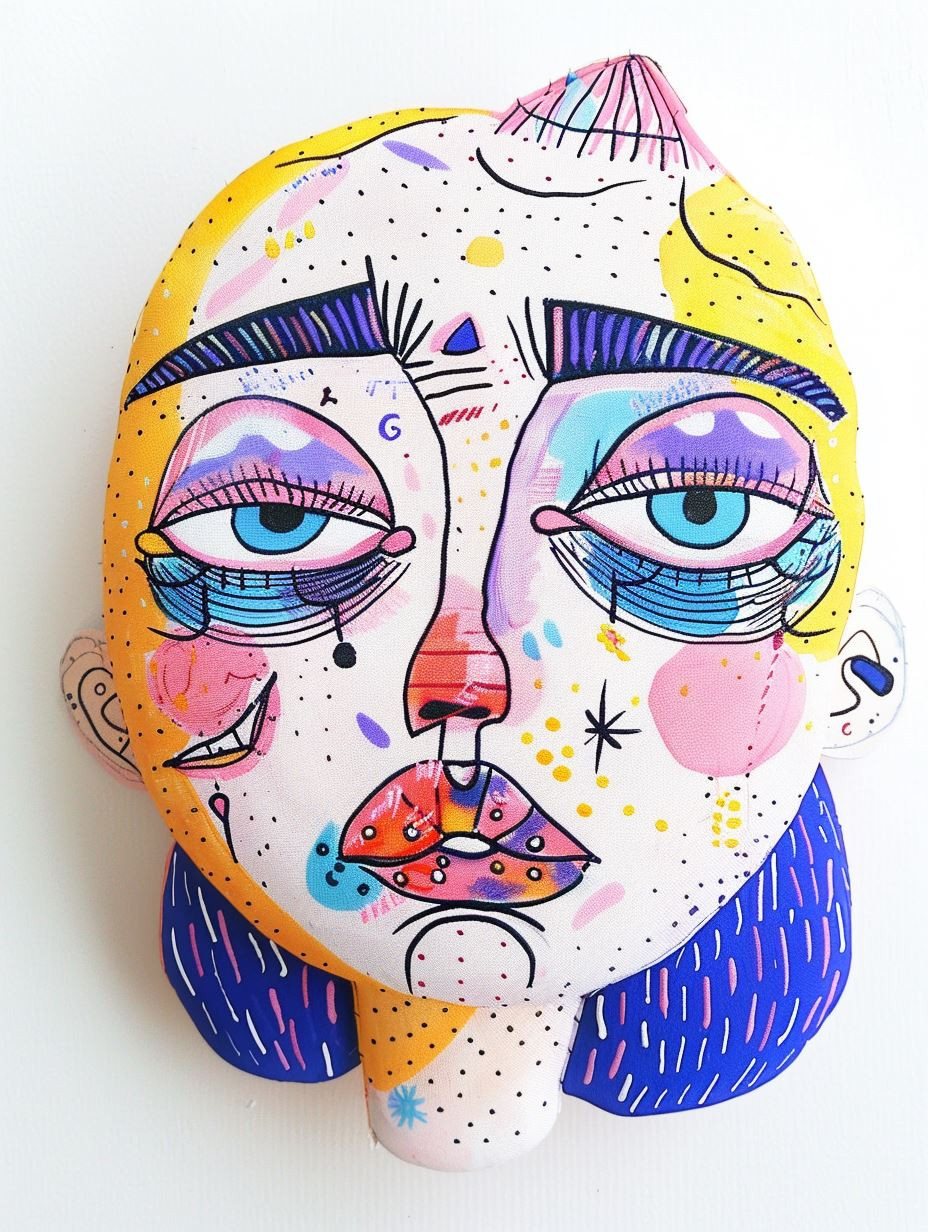 Vibrant Surrealist Portraits in Neon Hues - Image 2