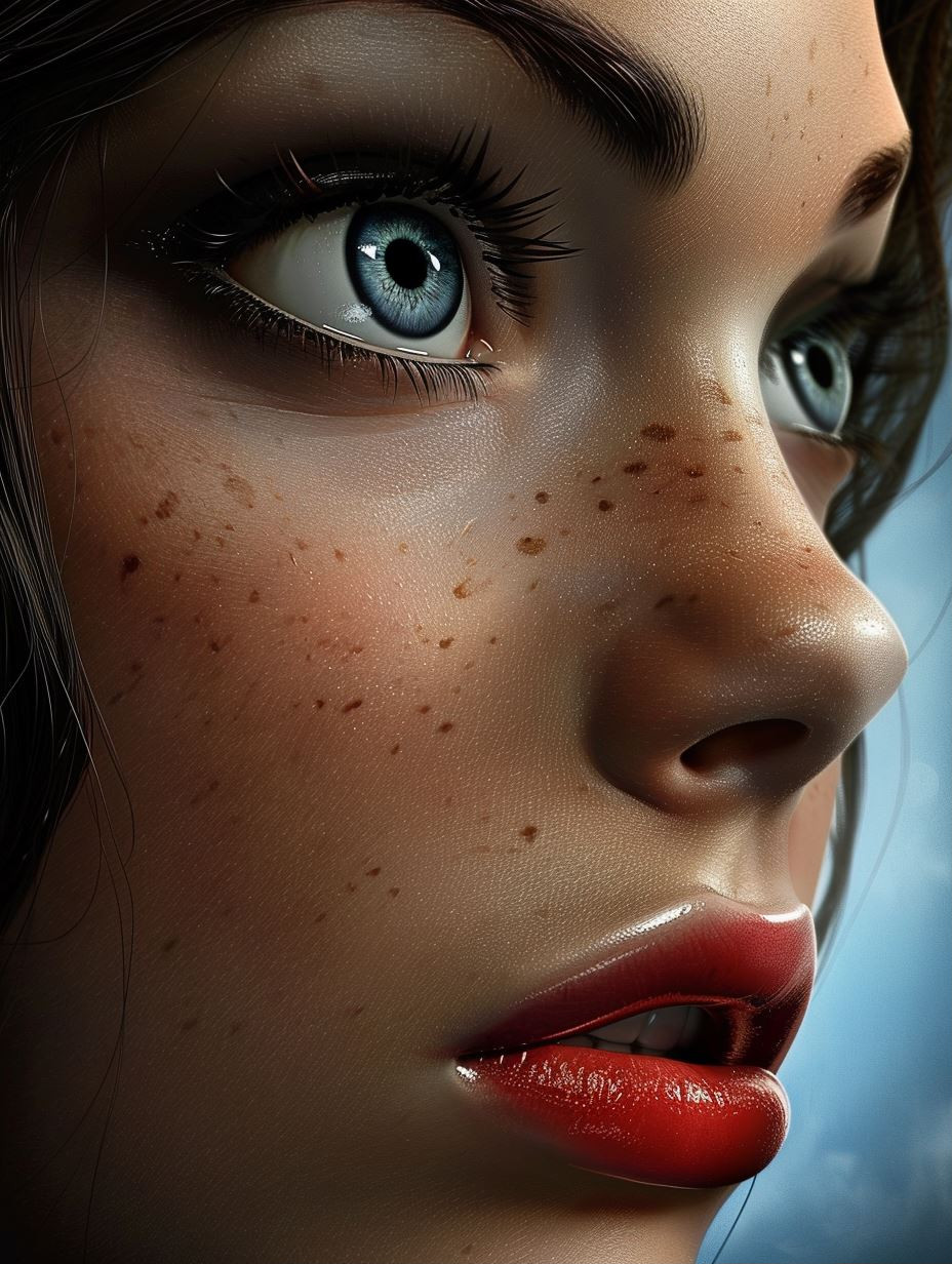 Ethereal Gazes: A Study of Digital Beauty - Image 1