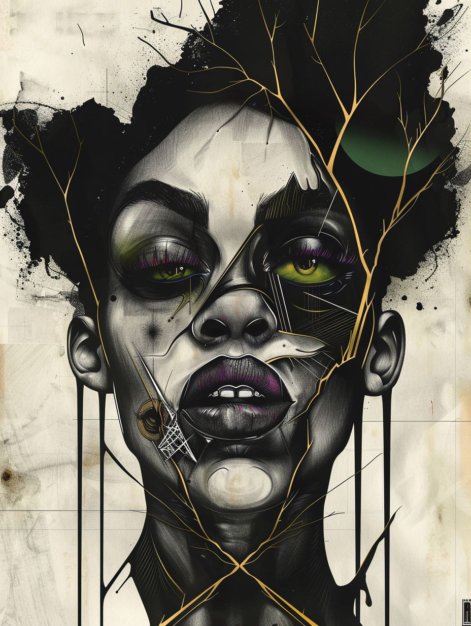 Fragmented Souls Surrealist Portraiture - Image 1