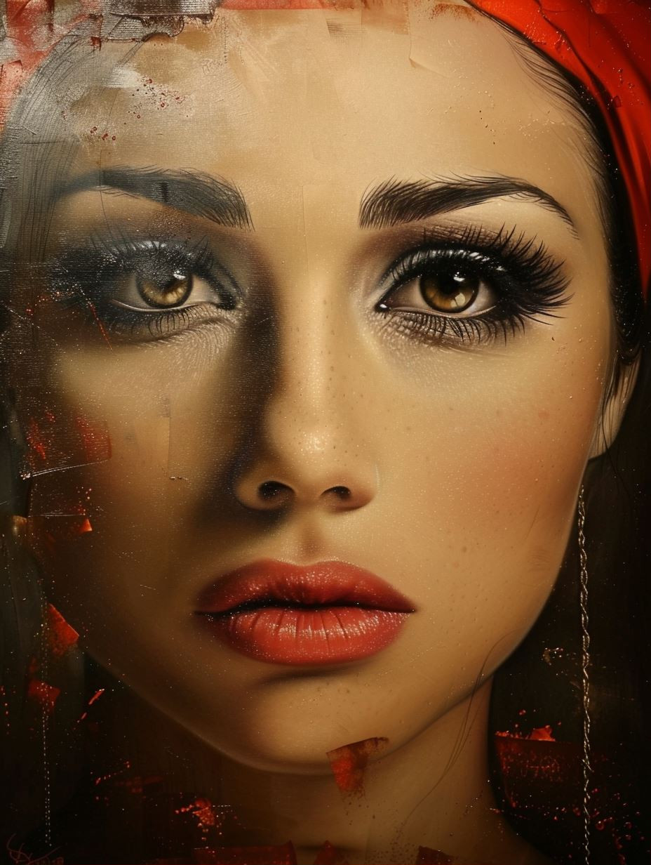 Ethereal Gazes: A Study in Digital Beauty - Image 1